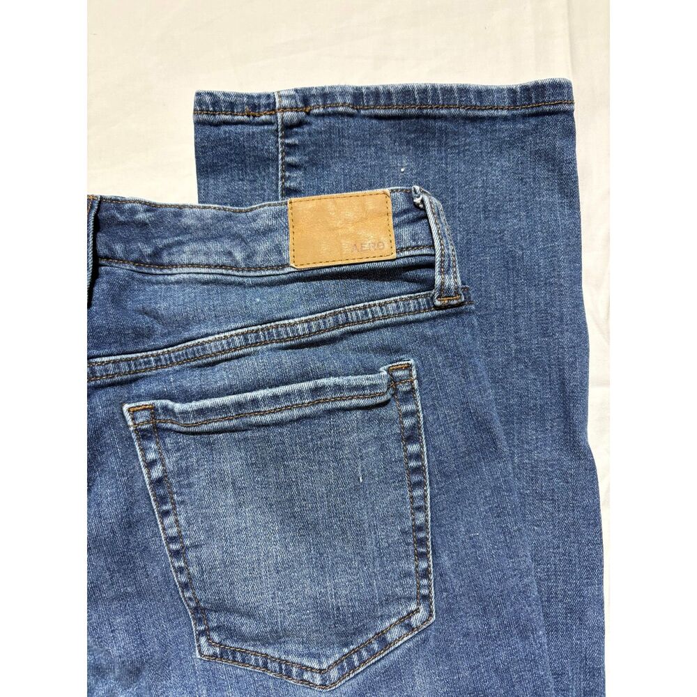 Aeropostale Mid Rise Bootcut Jeans Size 10R Medium Wash Blue Denim Stretch 10 - Picture 9 of 15